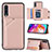 Handyhülle Hülle Luxus Leder Schutzhülle Y04B für Samsung Galaxy A70 Rosegold