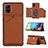 Handyhülle Hülle Luxus Leder Schutzhülle Y04B für Samsung Galaxy A71 4G A715 Braun