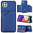 Handyhülle Hülle Luxus Leder Schutzhülle Y04B für Samsung Galaxy F42 5G Blau