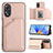 Handyhülle Hülle Luxus Leder Schutzhülle YB1 für Oppo A78 5G Rosegold