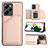 Handyhülle Hülle Luxus Leder Schutzhülle YB1 für Xiaomi Poco X5 Pro 5G Rosegold