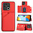 Handyhülle Hülle Luxus Leder Schutzhülle YB1 für Xiaomi Redmi 10 Power Rot