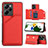 Handyhülle Hülle Luxus Leder Schutzhülle YB1 für Xiaomi Redmi Note 12 Pro Speed 5G Rot