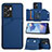 Handyhülle Hülle Luxus Leder Schutzhülle YB2 für Oppo A77 5G Blau