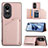 Handyhülle Hülle Luxus Leder Schutzhülle YB2 für Oppo Reno10 5G Rosegold