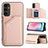 Handyhülle Hülle Luxus Leder Schutzhülle YB2 für Samsung Galaxy A14 5G Rosegold