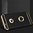Handyhülle Hülle Luxus Metall Rahmen und Kunststoff mit Fingerring Ständer A01 für Apple iPhone 6S Schwarz