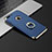 Handyhülle Hülle Luxus Metall Rahmen und Kunststoff mit Fingerring Ständer für Apple iPhone 7 Plus Blau