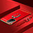 Handyhülle Hülle Luxus Metall Rahmen und Kunststoff Schutzhülle Hartschalen Tasche mit Fingerring Ständer für Xiaomi Mi 11i 5G Rot