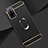 Handyhülle Hülle Luxus Metall Rahmen und Kunststoff Schutzhülle Hartschalen Tasche mit Fingerring Ständer P02 für Oppo A56 5G