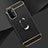 Handyhülle Hülle Luxus Metall Rahmen und Kunststoff Schutzhülle Hartschalen Tasche mit Fingerring Ständer P02 für Oppo A93 5G