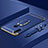 Handyhülle Hülle Luxus Metall Rahmen und Kunststoff Schutzhülle Tasche mit Fingerring Ständer T01 für Huawei P30 Lite New Edition Blau