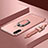 Handyhülle Hülle Luxus Metall Rahmen und Kunststoff Schutzhülle Tasche mit Fingerring Ständer T01 für Huawei P30 Lite XL Rosegold