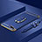 Handyhülle Hülle Luxus Metall Rahmen und Kunststoff Schutzhülle Tasche mit Fingerring Ständer T02 für Oppo R17 Neo Blau