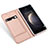 Handyhülle Hülle Stand Tasche Leder für Huawei Honor Magic Rosegold