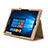 Handyhülle Hülle Stand Tasche Leder für Microsoft Surface Pro 4 Gold