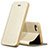 Handyhülle Hülle Stand Tasche Leder L01 für Apple iPhone 5 Gold