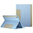 Handyhülle Hülle Stand Tasche Leder L03 für Apple iPad Mini 2 Hellblau