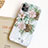 Handyhülle Silikon Hülle Gummi Schutzhülle Blumen S02 für Apple iPhone 11 Pro Grün