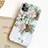 Handyhülle Silikon Hülle Gummi Schutzhülle Blumen S02 für Apple iPhone 11 Pro Max Grün