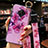 Handyhülle Silikon Hülle Gummi Schutzhülle Blumen S02 für Vivo S1 Pro Violett