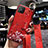 Handyhülle Silikon Hülle Gummi Schutzhülle Flexible Blumen für Huawei Nova 8 SE 5G Rot