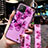 Handyhülle Silikon Hülle Gummi Schutzhülle Flexible Blumen für Huawei Nova 8 SE 5G Violett