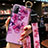 Handyhülle Silikon Hülle Gummi Schutzhülle Flexible Blumen für Oppo A72 Cyan