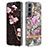 Handyhülle Silikon Hülle Gummi Schutzhülle Flexible Blumen für Samsung Galaxy S21 5G Violett