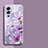Handyhülle Silikon Hülle Gummi Schutzhülle Flexible Blumen für Vivo V25 Pro 5G Helles Lila