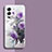 Handyhülle Silikon Hülle Gummi Schutzhülle Flexible Blumen für Vivo V25 Pro 5G Violett