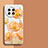 Handyhülle Silikon Hülle Gummi Schutzhülle Flexible Blumen für Vivo X90 5G Orange