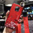 Handyhülle Silikon Hülle Gummi Schutzhülle Flexible Blumen für Xiaomi Redmi 10X Pro 5G Rot