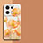 Handyhülle Silikon Hülle Gummi Schutzhülle Flexible Blumen für Xiaomi Redmi Note 13 Pro 5G Orange