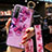 Handyhülle Silikon Hülle Gummi Schutzhülle Flexible Blumen K01 für Huawei P40 Lite 5G Violett