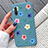 Handyhülle Silikon Hülle Gummi Schutzhülle Flexible Blumen K07 für Xiaomi Mi A3 Blau