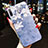 Handyhülle Silikon Hülle Gummi Schutzhülle Flexible Blumen K08 für Xiaomi Mi A3 Blau