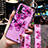 Handyhülle Silikon Hülle Gummi Schutzhülle Flexible Blumen S01 für Huawei Nova 6 Violett