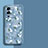 Handyhülle Silikon Hülle Gummi Schutzhülle Flexible Blumen S01 für Vivo V25 Pro 5G Blau