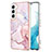 Handyhülle Silikon Hülle Gummi Schutzhülle Flexible Modisch Muster für Samsung Galaxy S23 5G Rosa