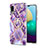 Handyhülle Silikon Hülle Gummi Schutzhülle Flexible Modisch Muster mit Fingerring Ständer Y01B für Samsung Galaxy A02