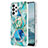 Handyhülle Silikon Hülle Gummi Schutzhülle Flexible Modisch Muster mit Fingerring Ständer Y01B für Samsung Galaxy A13 4G Grün