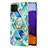 Handyhülle Silikon Hülle Gummi Schutzhülle Flexible Modisch Muster mit Fingerring Ständer Y01B für Samsung Galaxy A22 4G