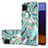 Handyhülle Silikon Hülle Gummi Schutzhülle Flexible Modisch Muster mit Fingerring Ständer Y01B für Samsung Galaxy A22 5G Minzgrün
