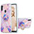 Handyhülle Silikon Hülle Gummi Schutzhülle Flexible Modisch Muster mit Fingerring Ständer Y01B für Samsung Galaxy M11