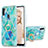 Handyhülle Silikon Hülle Gummi Schutzhülle Flexible Modisch Muster mit Fingerring Ständer Y01B für Samsung Galaxy M11 Minzgrün