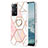 Handyhülle Silikon Hülle Gummi Schutzhülle Flexible Modisch Muster mit Fingerring Ständer Y01B für Xiaomi Redmi Note 11 Pro 5G Rosa