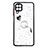 Handyhülle Silikon Hülle Gummi Schutzhülle Flexible Modisch Muster mit Fingerring Ständer Y01X für Samsung Galaxy A12 Nacho Schwarz