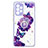Handyhülle Silikon Hülle Gummi Schutzhülle Flexible Modisch Muster mit Fingerring Ständer Y01X für Samsung Galaxy A52 5G Violett