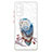 Handyhülle Silikon Hülle Gummi Schutzhülle Flexible Modisch Muster mit Fingerring Ständer Y01X für Samsung Galaxy S20 FE 4G Plusfarbig